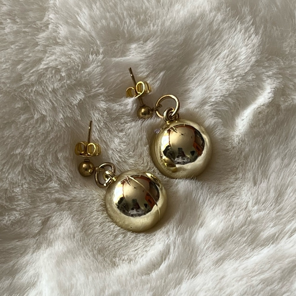 Handmade Small Holiday Ball Earrings